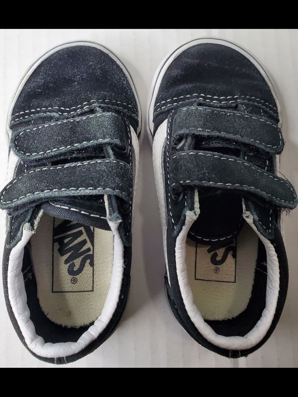 Vans Baby Black Velcro Sneakers 5.5